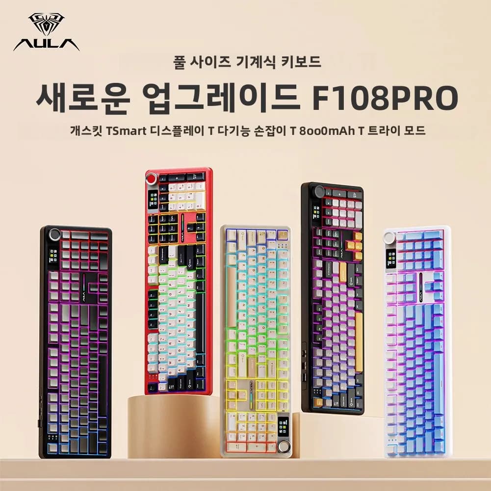 AULA F108 pro 무선 블루투스 키보드($36.12),AMD Ryzen 5 9600X 프로세서($165.99)