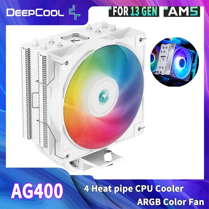 DEEPCOOL AG400 4 히트 파이프 CPU 공냉식 쿨러 ($15.08/무료)