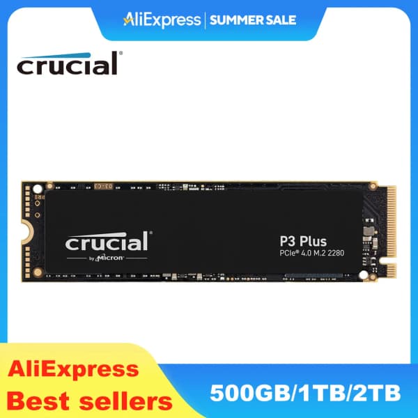 Crucial P3 Plus PCIe Gen4x4 3D NAND NVMe M.2 SSD 500GB 1TB 2TB(OEM 패키지) 및 Crucial P310 1TB PCIe Gen4 nvme SSD, 최대 7100MB/s