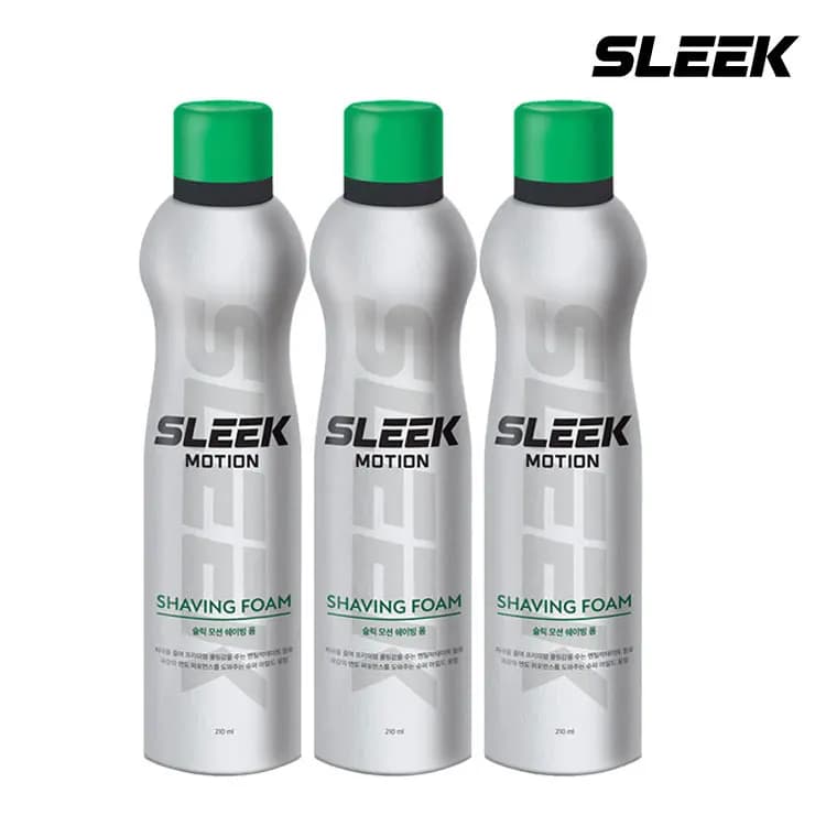 도루코 SLEEK 슬릭 모션 쉐이빙폼 210ml 3개/우디향 (코인 적용시 10,847원)