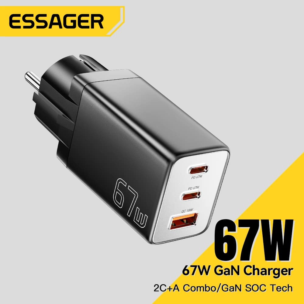 Essager GaN 67W 충전기 KR플러그 (10,162원) (무료)
