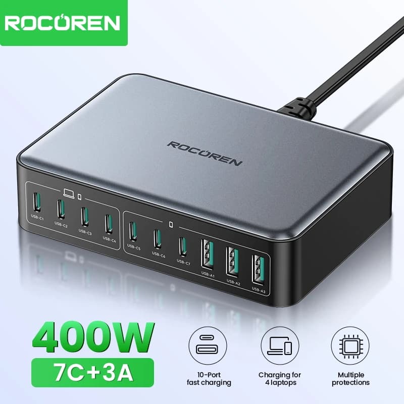 ROCOREN 400W gan 비접지 멀티충전기