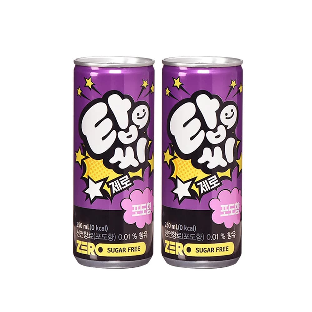 탑씨제로포도 250ml*30캔 과일 탄산음료