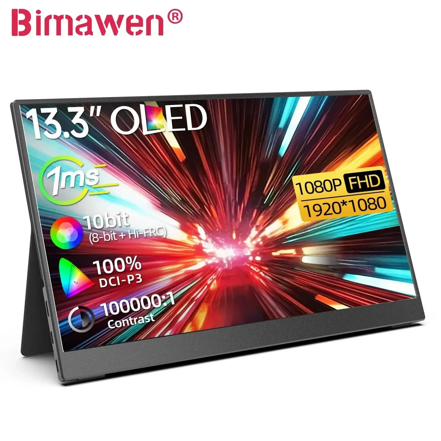 Bimawen OLED 휴대용 모니터 FHD 13.3 인치