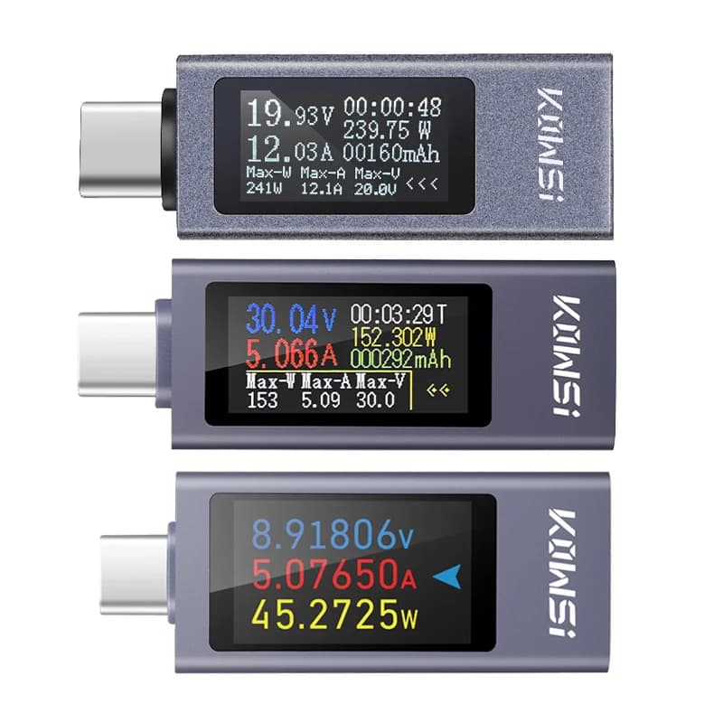 USB-C 디스플레이 전압 전류 전력량계