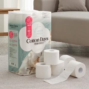 화장지 30m 30롤 3겹 1팩 / 2팩 (10,900원 / 18,900원)