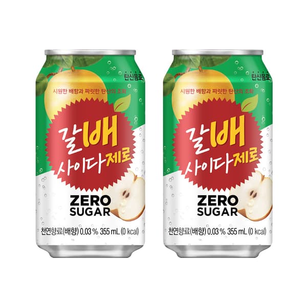 해태몰 공식 갈배 사이다 제로 355CAN 24입 "13360원" 쿠폰